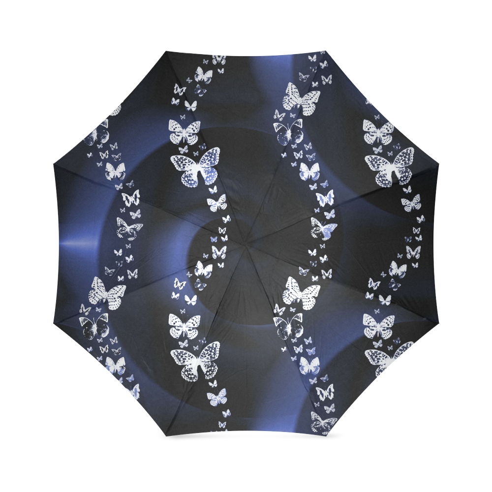 Blue Butterflies Foldable Umbrella (Model U01)