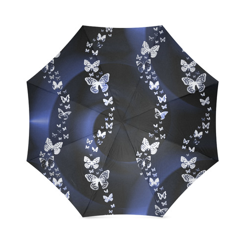 Blue Butterflies Foldable Umbrella (Model U01)