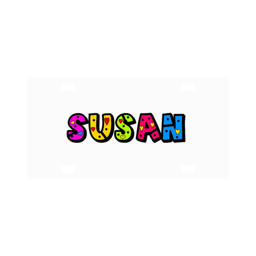 Susan by Popart Lover Classic License Plate