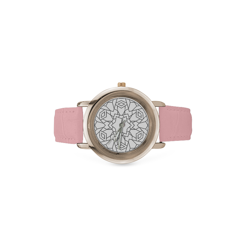New in shop : Luxury designers watches / pink edition Women's Rose Gold Leather Strap Watch(Model 201)
