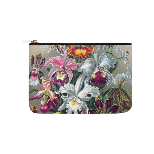 Orchid Flowers Ernst Haeckel Floral Nature Art Carry-All Pouch 9.5''x6''