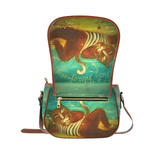 Philosopher Cat. Ewa Arte Saddle Bag/Small (Model 1649) Full Customization
