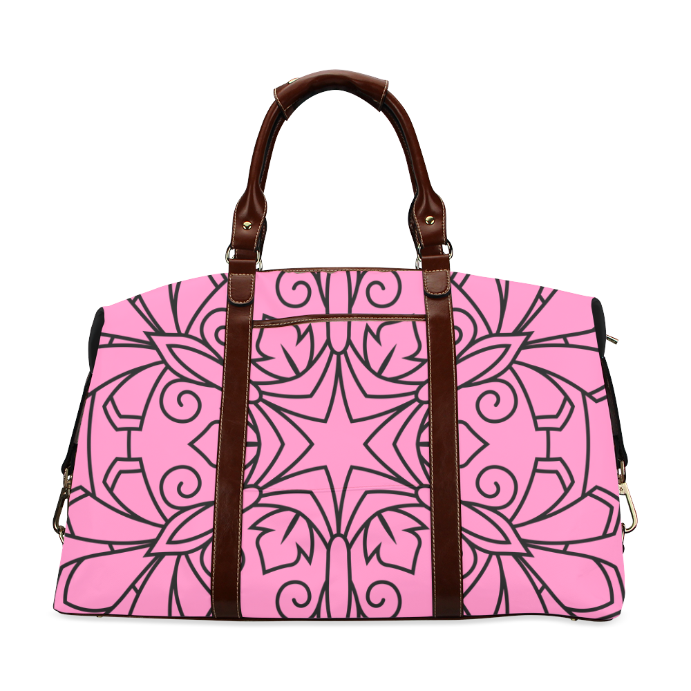 New pink designers Bag : hand-drawn Mandala Art. Designers edition 2016 Classic Travel Bag (Model 1643)