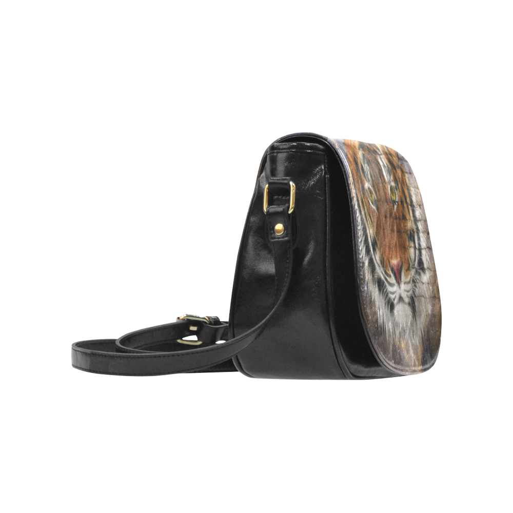 An abstract magnificent tiger Classic Saddle Bag/Large (Model 1648)