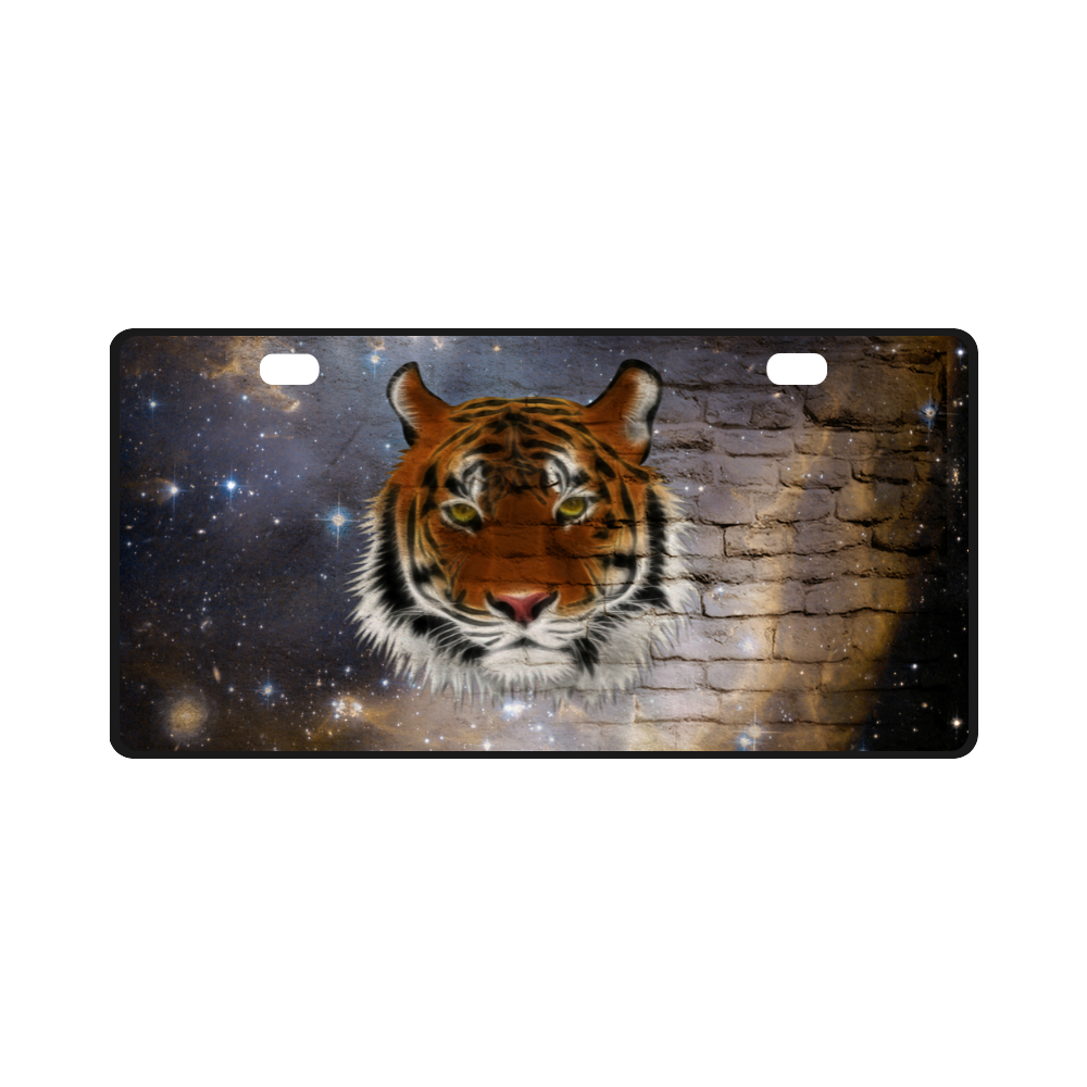 An abstract magnificent tiger License Plate