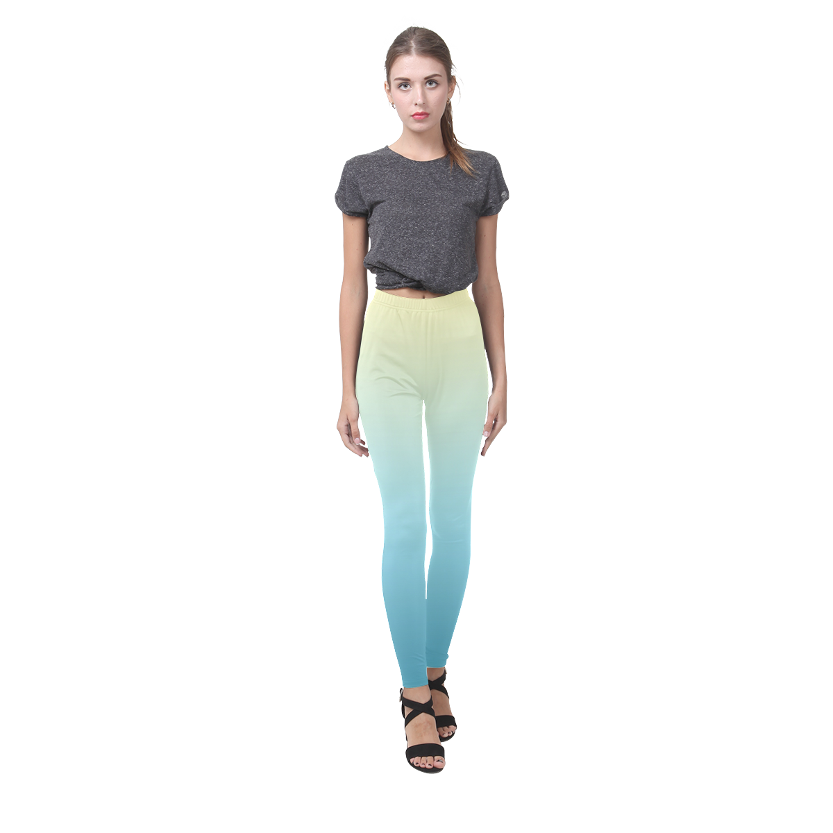 Pastels Ombre Graduated Color Cassandra Women's Leggings (Model L01)