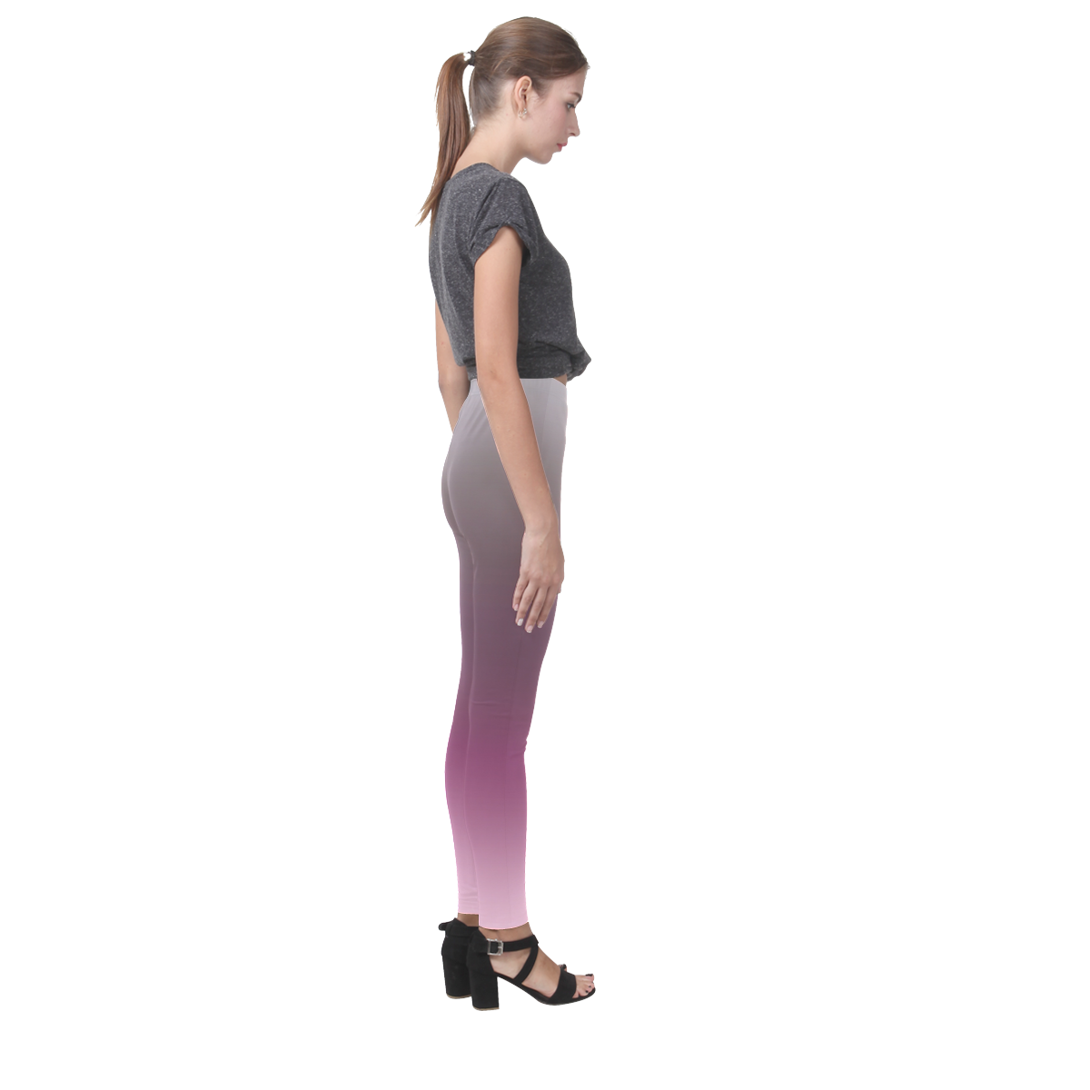 purp grad  leggings template Z Cassandra Women's Leggings (Model L01)