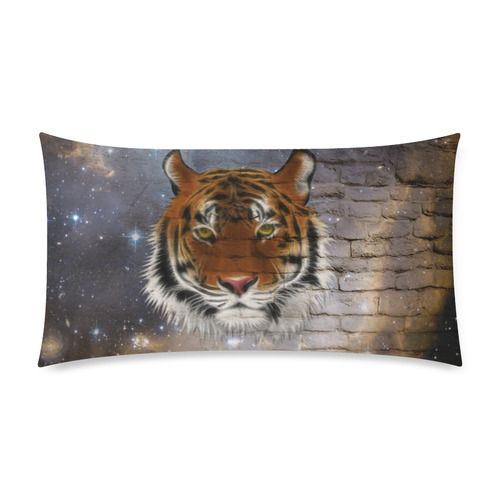An abstract magnificent tiger Rectangle Pillow Case 20"x36"(Twin Sides)