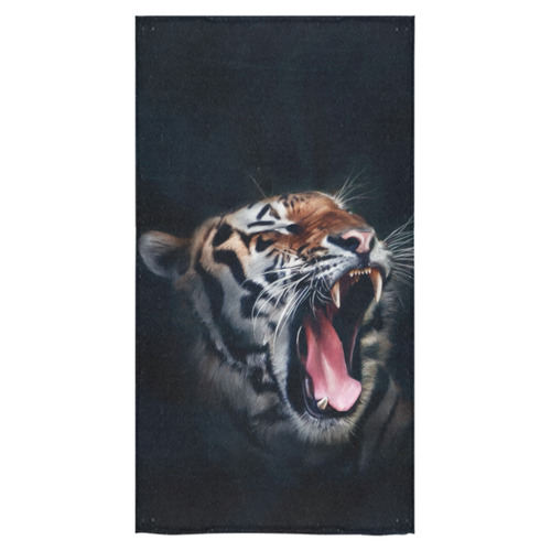 A painted glorious roaring Tiger Portrait Bath Towel 30"x56"