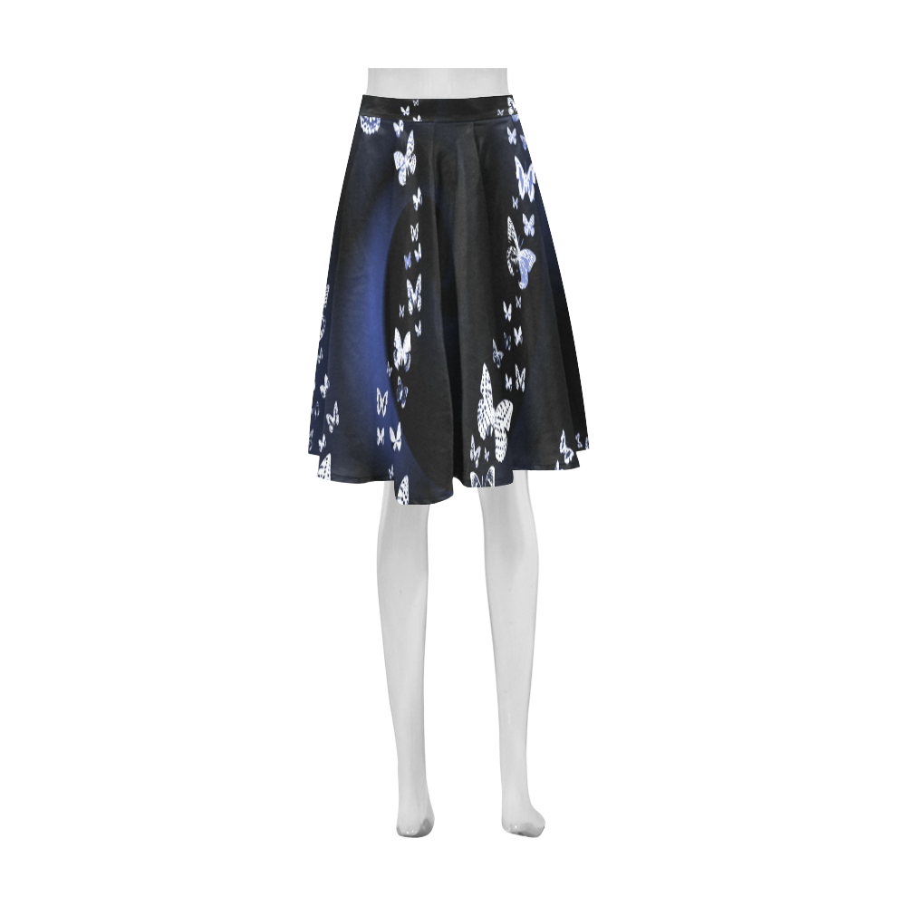 Blue Butterflies Athena Women's Short Skirt (Model D15)