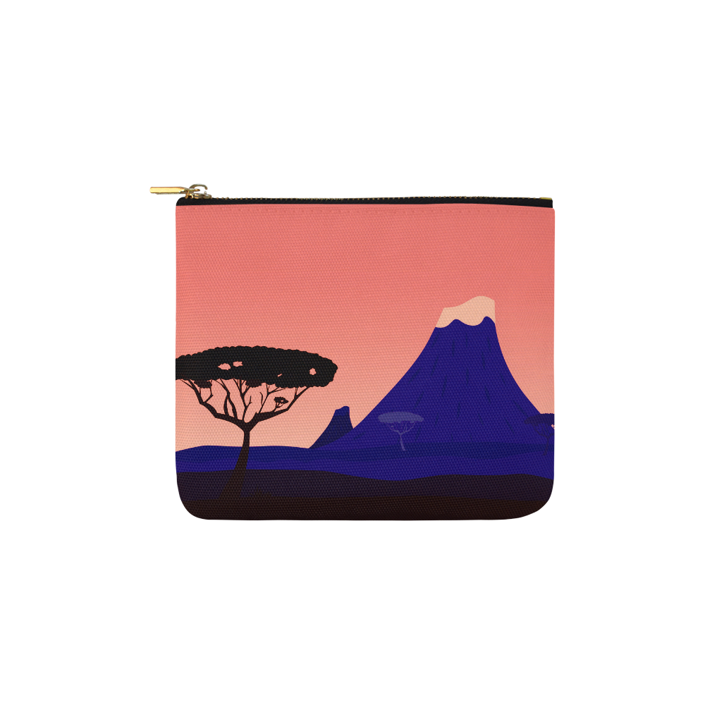 Exclusive hand-drawn designers Bag / new in atelier Africa collection Carry-All Pouch 6''x5''