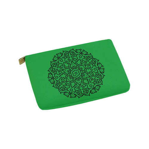 Original designers mandala bag : black and green luxury edition Carry-All Pouch 9.5''x6''