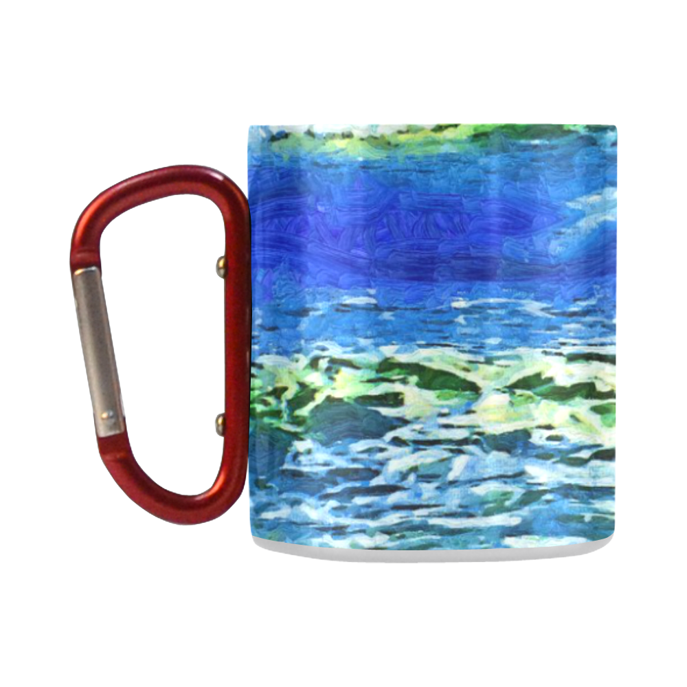 Blue Ocean Waves Classic Insulated Mug(10.3OZ)