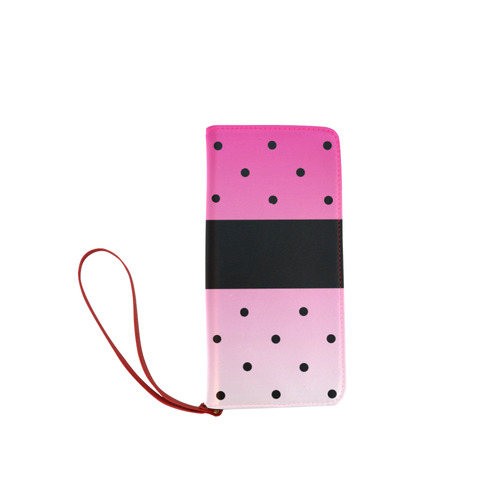Pink Polka Dots Women's Clutch Wallet (Model 1637)
