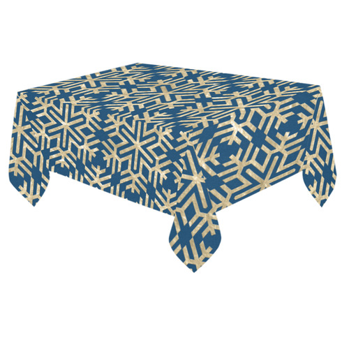 Snowflakes pattern 02 Cotton Linen Tablecloth 60"x 84"