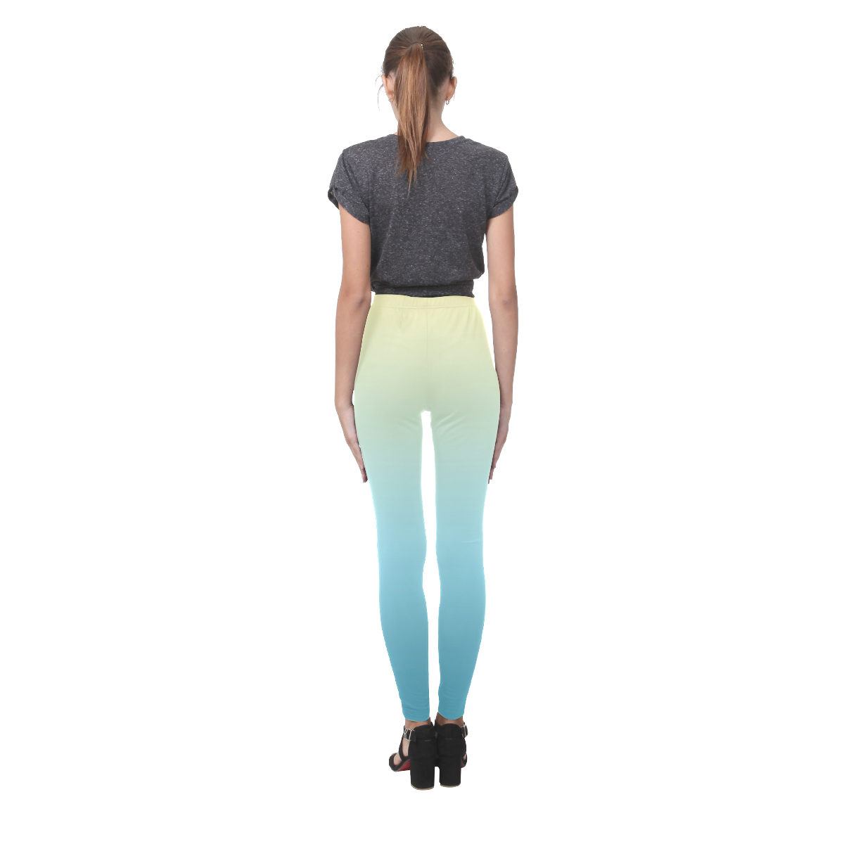 Pastels Ombre Graduated Color Cassandra Women's Leggings (Model L01)