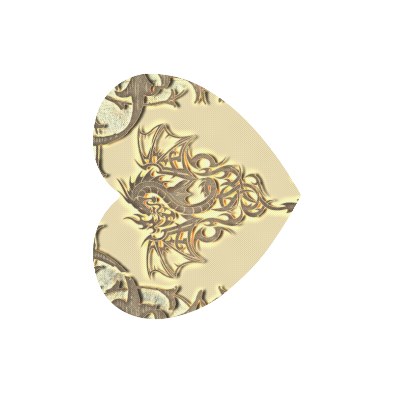 Bautiful dragon, tribal design Heart-shaped Mousepad