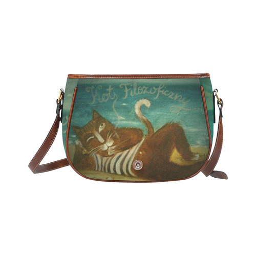 Philosopher Cat. Ewa Arte Saddle Bag/Small (Model 1649) Full Customization