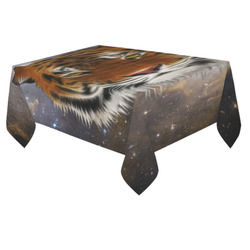 An abstract magnificent tiger Cotton Linen Tablecloth 60"x 84"