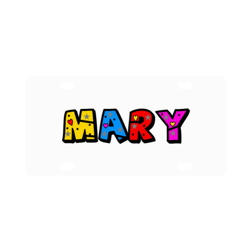 Mary by Popart Lover Classic License Plate