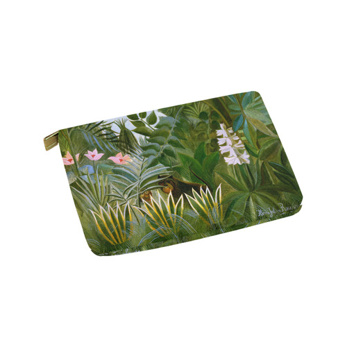 Henri Rousseau Tropical Jungle Animals Flowers Carry-All Pouch 9.5''x6''