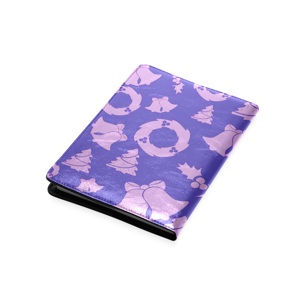Christmas Pattern blue Custom NoteBook A5