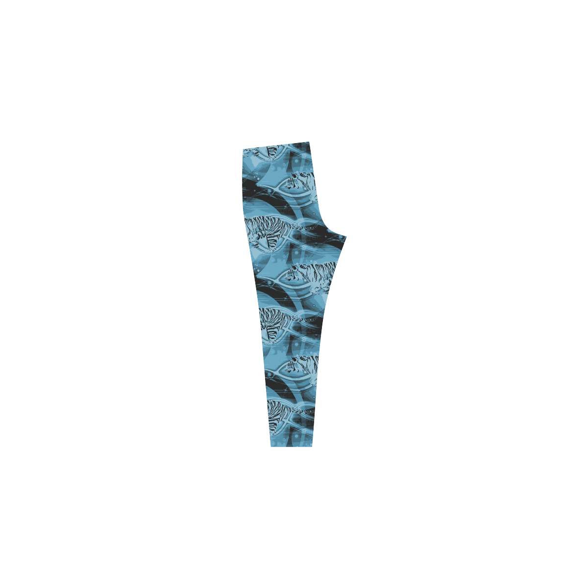 Blue Tiger Fire Cassandra Women's Leggings (Model L01)