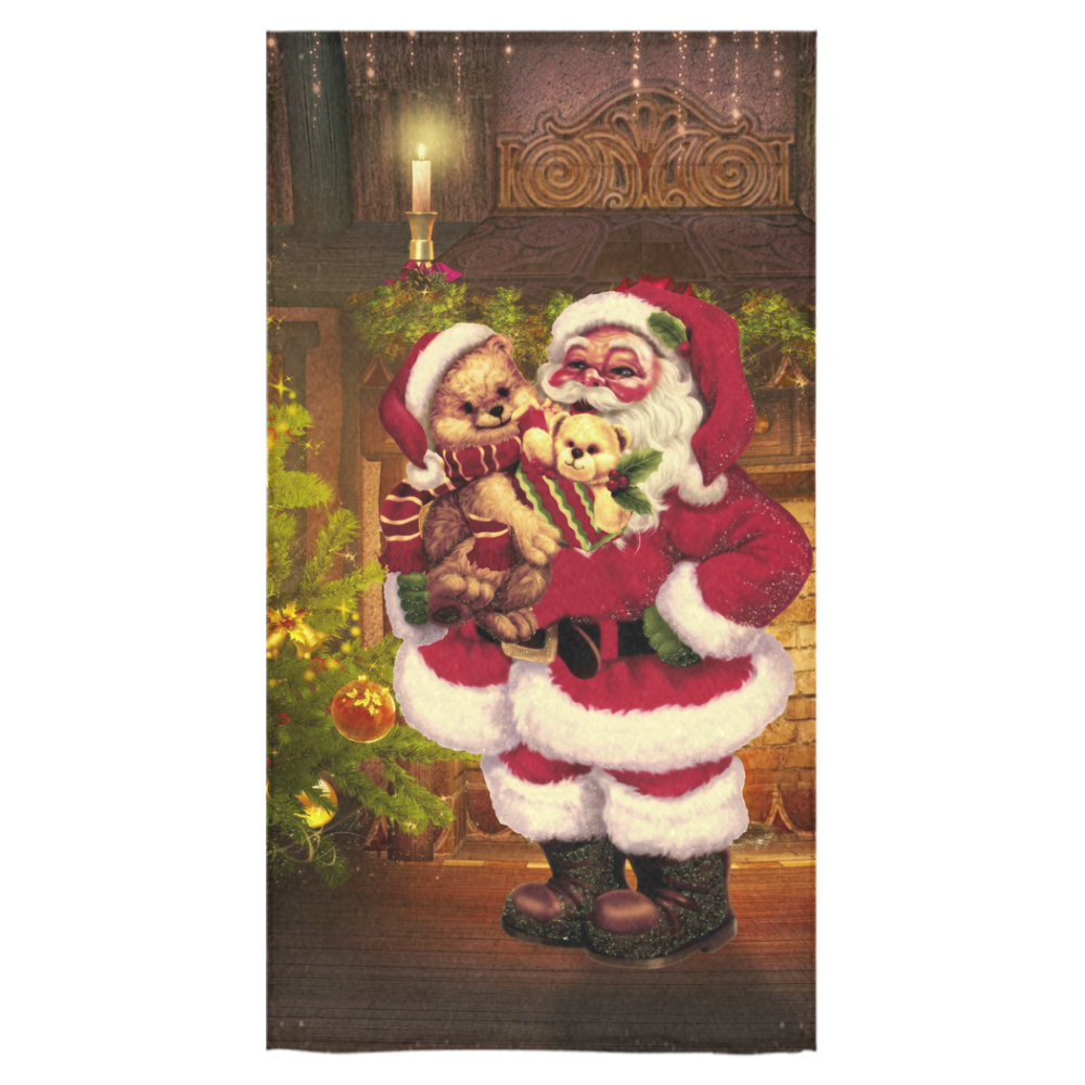 A cute Santa Claus with many christmas gifts Bath Towel 30"x56"