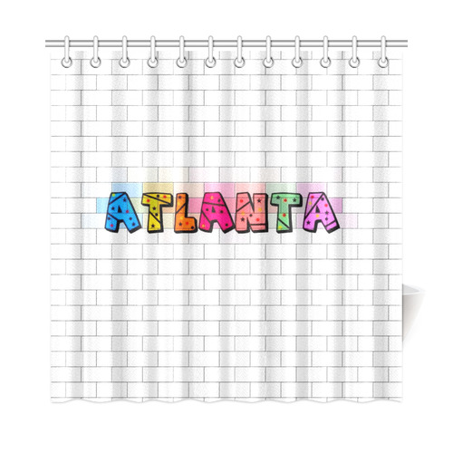 Atlanta by Popart Lover Shower Curtain 72"x72"