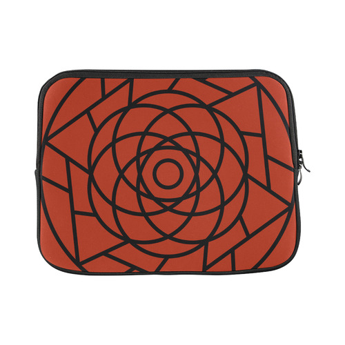 Original designers mandala bag. Hand-drawn artwork. Brown Macbook Pro 11''