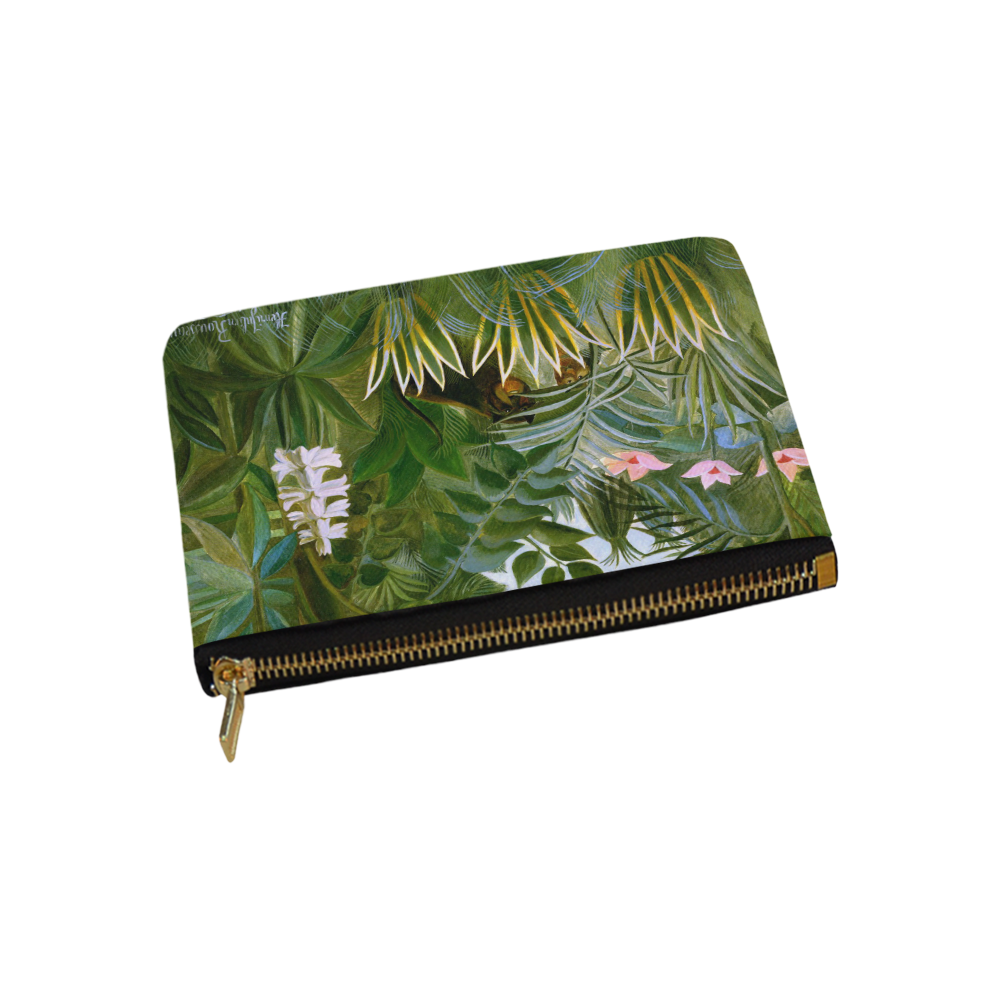 Henri Rousseau Tropical Jungle Animals Flowers Carry-All Pouch 9.5''x6''