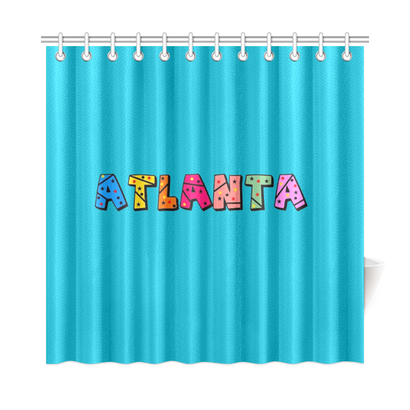 Atlanta by Popart Lover Shower Curtain 72"x72"