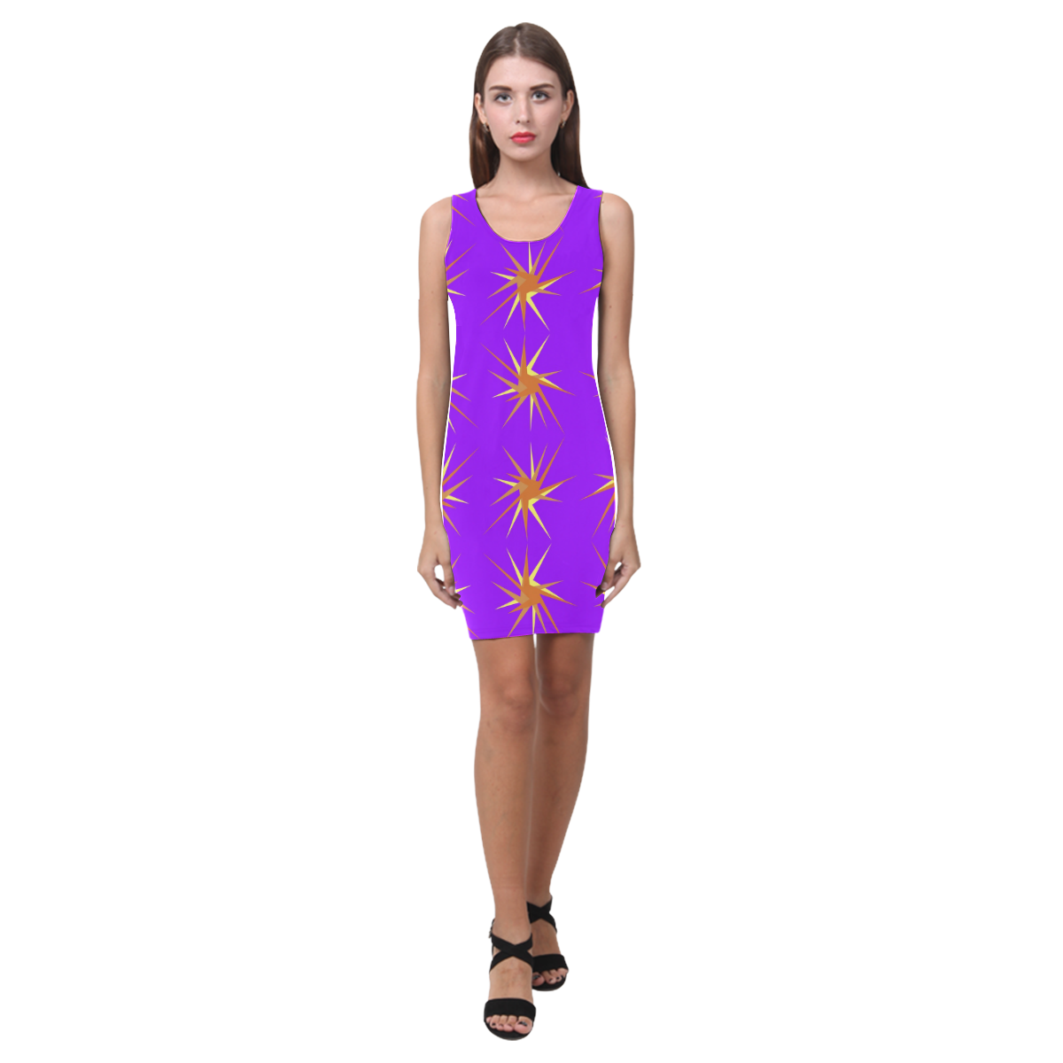 PURPLE SPARKLES Medea Vest Dress (Model D06)