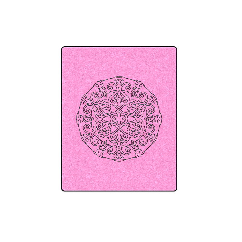 New in shop! Designers blanket with mandala art. Pink collection Blanket 40"x50"