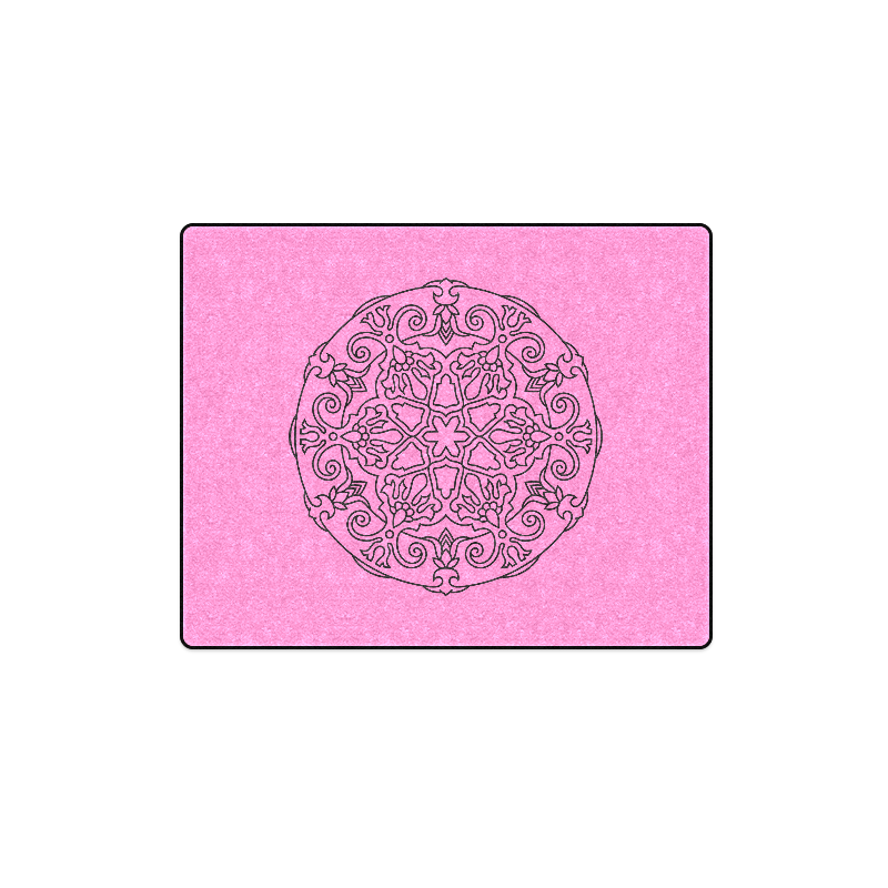 New in shop! Designers blanket with mandala art. Pink collection Blanket 40"x50"