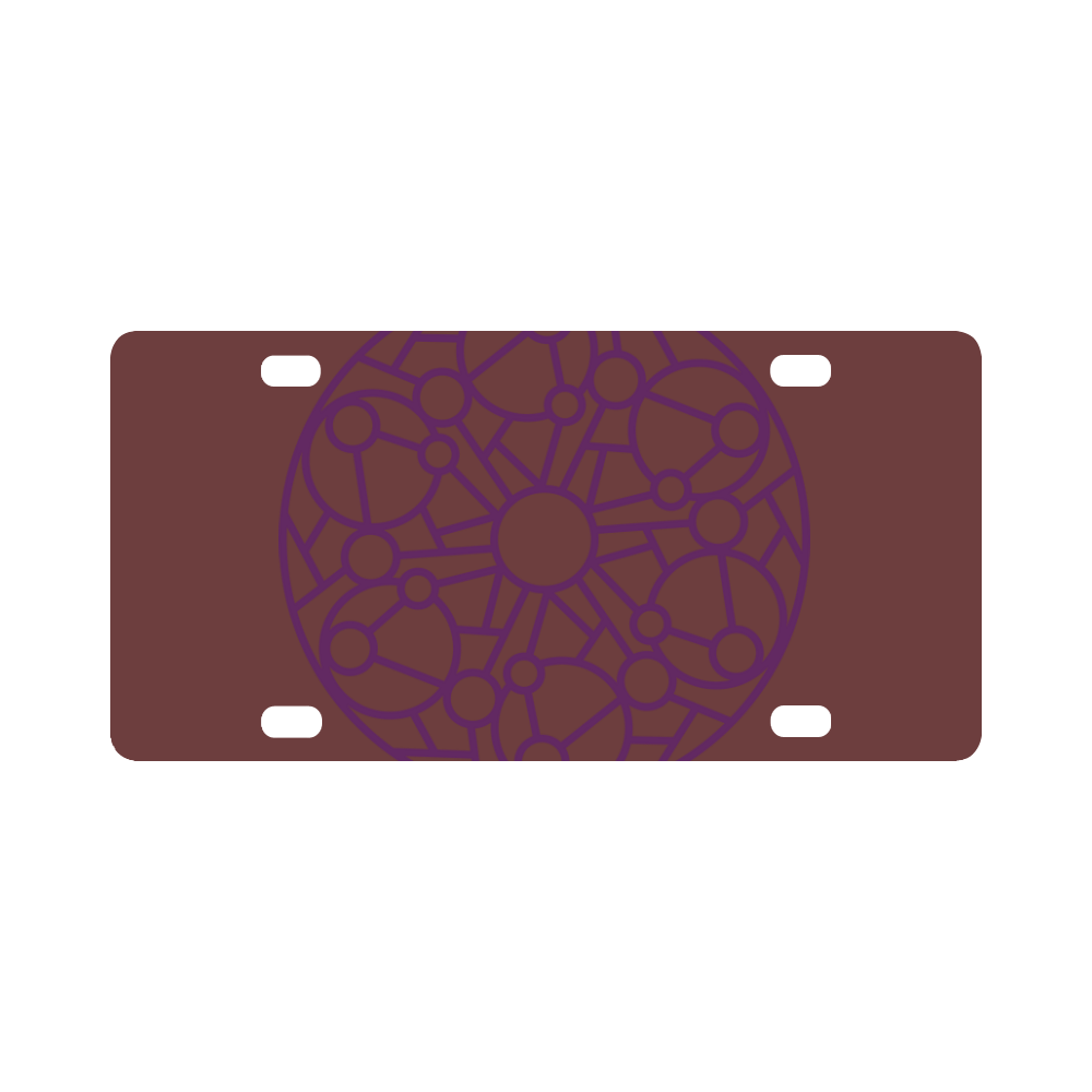 Designers plate for car : luxury purple and brown edition Classic License Plate