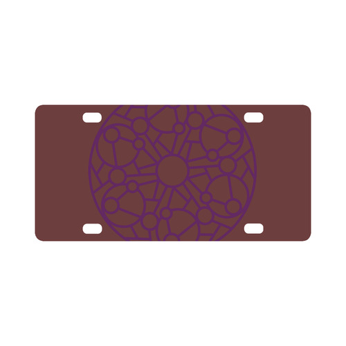 Designers plate for car : luxury purple and brown edition Classic License Plate