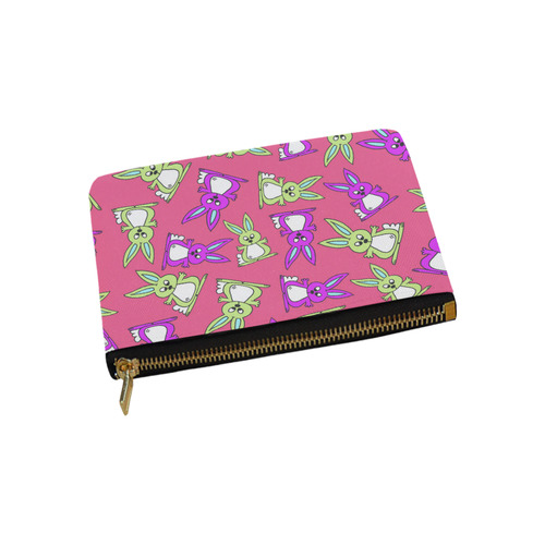 Bright Bunny Rabbit Pattern Carry-All Pouch 9.5''x6''