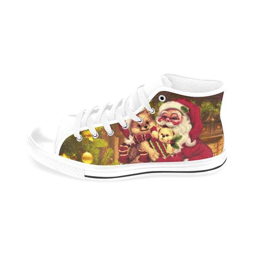 A cute Santa Claus with many christmas gifts Men’s Classic High Top Canvas Shoes /Large Size (Model 017)