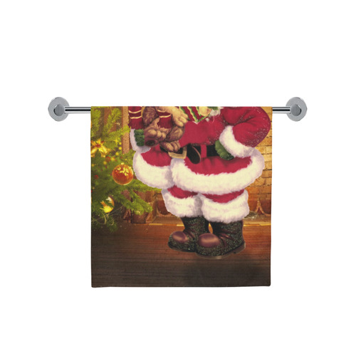 A cute Santa Claus with many christmas gifts Bath Towel 30"x56"
