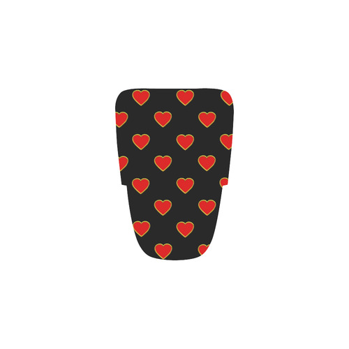 Red Valentine Love Hearts on Black Women’s Running Shoes (Model 020)
