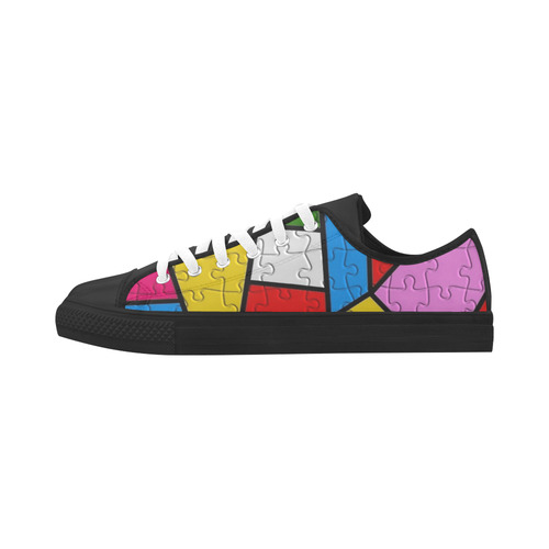 Puzzle by Popart Lover Aquila Microfiber Leather Women's Shoes (Model 031)