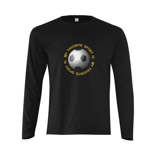 My Favorite Sport is Soccer - Football Sunny Men's T-shirt (long-sleeve) (Model T08)