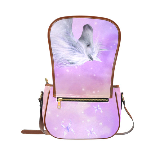 pink unicorn Saddle Bag/Small (Model 1649) Full Customization