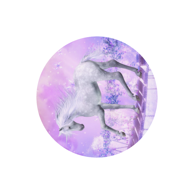 pink unicorn Round Mousepad