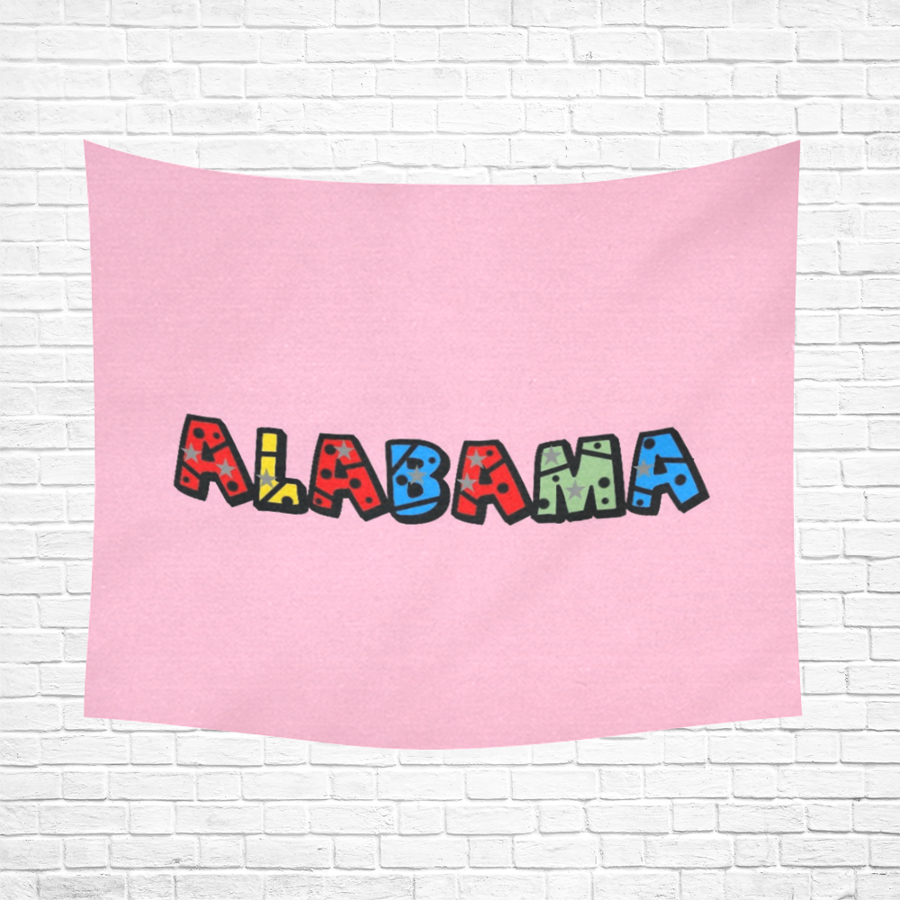 Alabama by Popart Lover Cotton Linen Wall Tapestry 60"x 51"