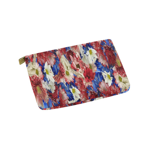 Red White Blue Flora Carry-All Pouch 9.5''x6''