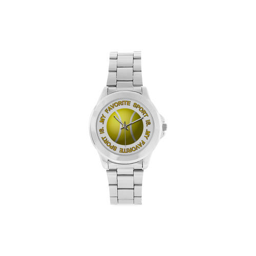 My Favorite Sport is Tennis Unisex Stainless Steel Watch(Model 103)