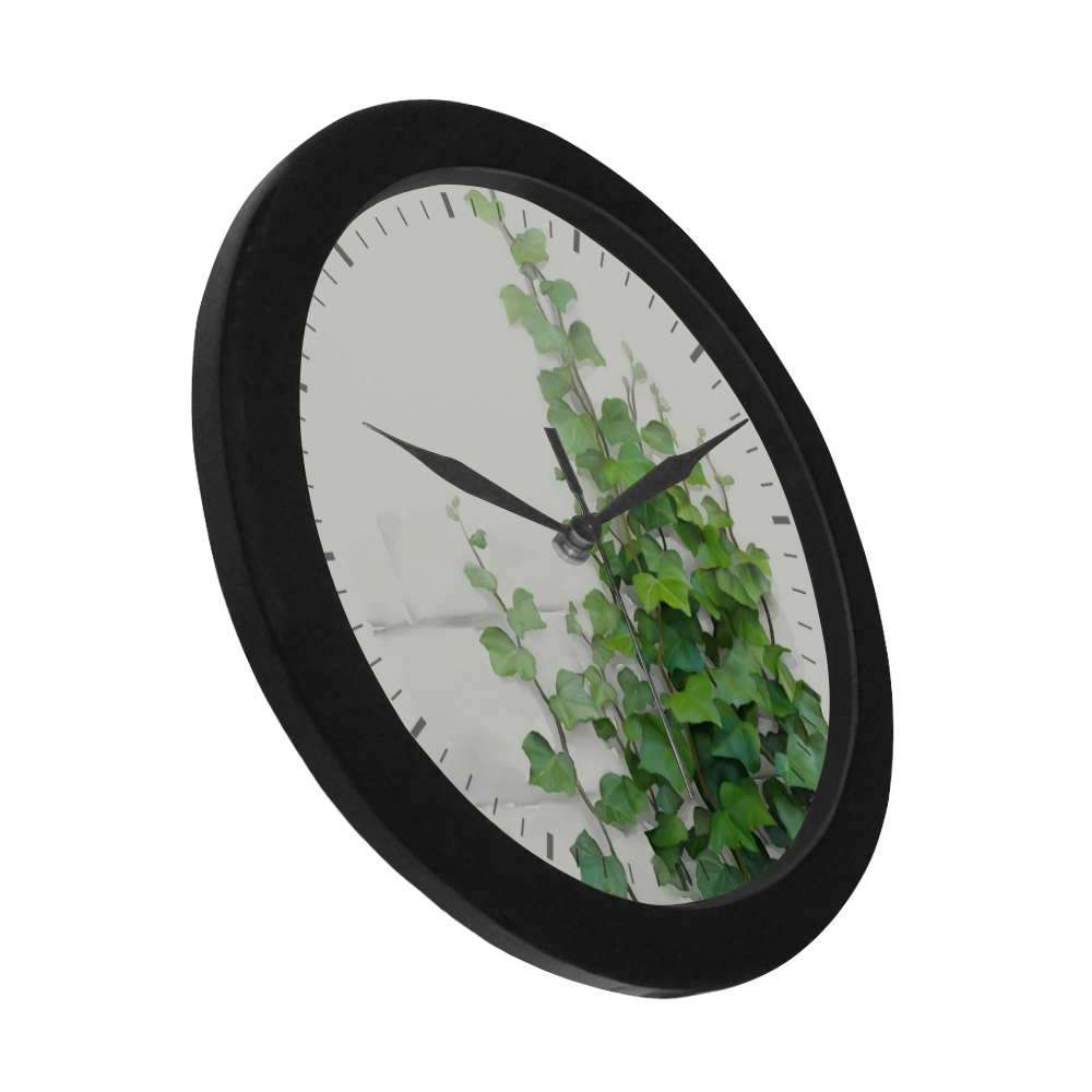 Watercolor Vines, climbing plant Circular Plastic Wall clock
