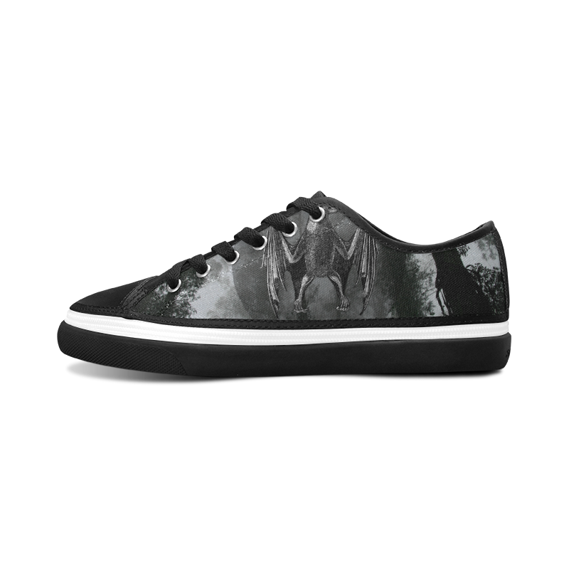 collage_ The The Nightfall _ Gloria Sánchez Women's Canvas Zipper Shoes/Large Size (Model 001)